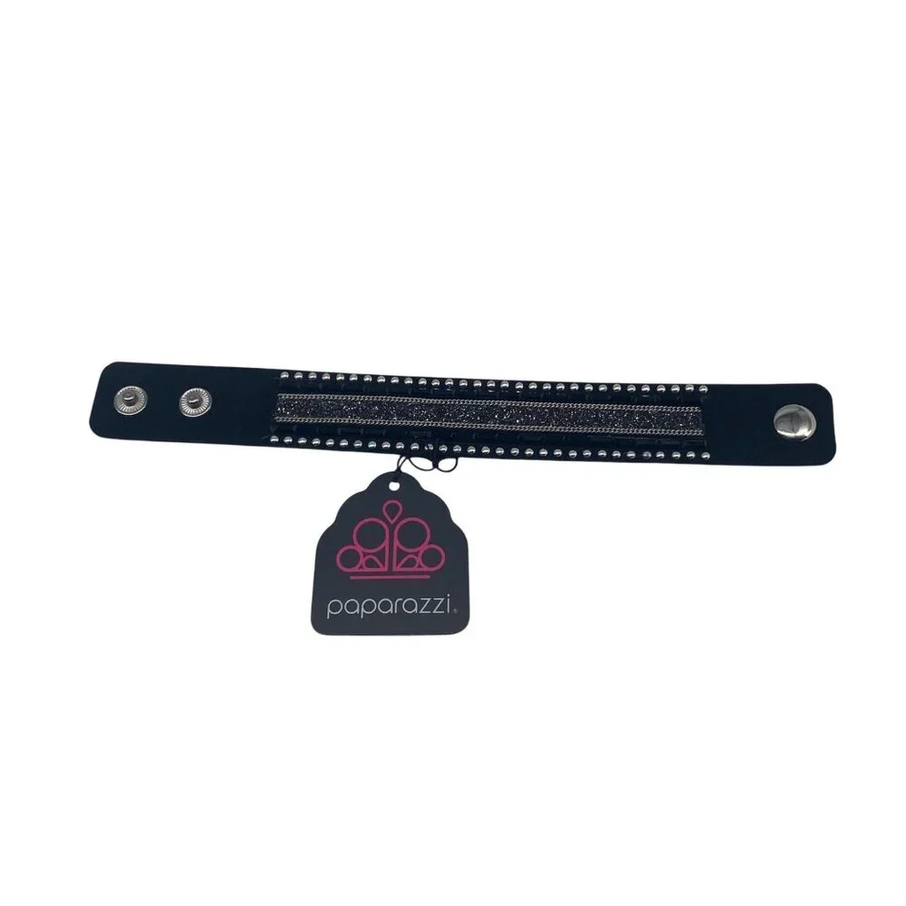 Paparazzi Jewelry Seize The Sass Black Bracelet Adjustable Snap Closure Women‎ - Picture 4 of 8